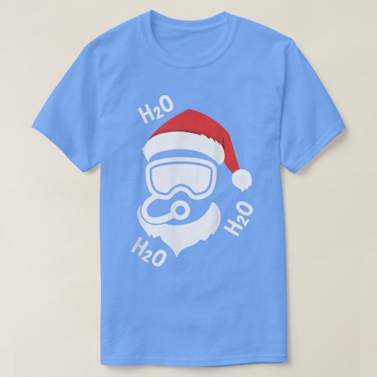 Santa Scuba Diving Mannen Kerstmis T-shirt (Design voorkant)