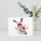 Santa scuba duiken feestdagenkaart (Staand voorkant)