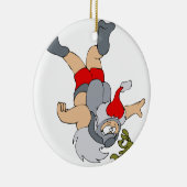 Santa scuba-duiken keramisch ornament (Rechts)