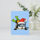 Santa Scuba Panda Feestdagenkaart (Staand voorkant)