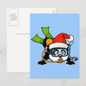 Santa Scuba Panda Feestdagenkaart (Voorkant / Achterkant)