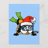 Santa Scuba Panda Feestdagenkaart (Voorkant)