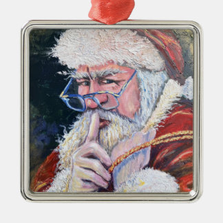 Santa Secrets Metalen Ornament