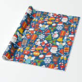 Santa Seizoen 30"x45"Verpakkend Document Cadeaupapier (Uitgerold)