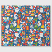 Santa Seizoen 30 " x6' Verpakkingsdocument Cadeaupapier (Vlak)