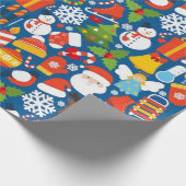 Santa Seizoen 30 " x6' Verpakkingsdocument Cadeaupapier (Hoek)