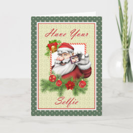 Santa Selfie-kerstKaart Feestdagen Kaart