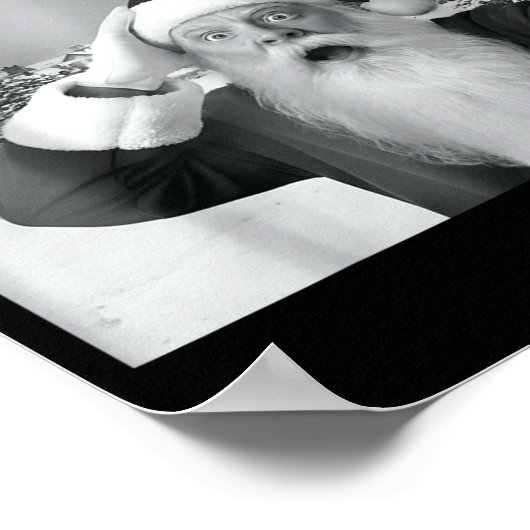 Santa Selfie With Reindeer Ufo Funny Xmas Men Wome Poster (Hoek)