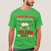 Santa Sent Poolse T - shirts voor Kerstmis met een (Voorkant)