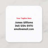 Santa Services aangepaste foto Vierkante Visitekaartje (Achterkant)