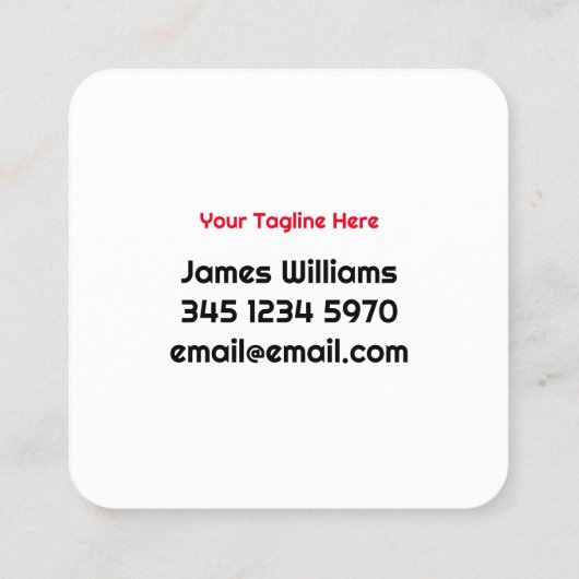 Santa Services aangepaste foto Vierkante Visitekaartje (Achterkant)