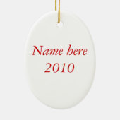 Santa sez ho ho hoe kerstversiering keramisch ornament (Achterkant)