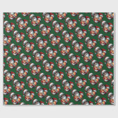 Santa Shades & 6–7 Sign – Bold Christmas Pattern Cadeaupapier (Vlak)
