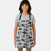 Santa Shark All-Over Print Apron Schort (Insitu)
