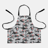 Santa Shark All-Over Print Apron Schort (Voorkant)