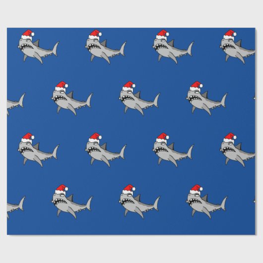 Santa Shark Cadeaupapier (Vlak)