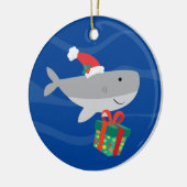 Santa Shark Ceramic Ornament (Links)