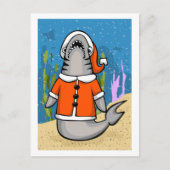 Santa Shark Feestdagenkaart (Voorkant)