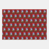 Santa Shark Gift Wrap | Merry Sharkmas Wrap Inpakpapier Vel (Voorkant 2)