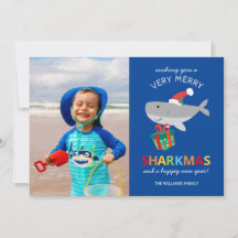 Santa Shark Holiday-kaart