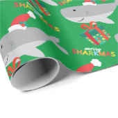 Santa Shark inpakpapier (Rol Hoek)