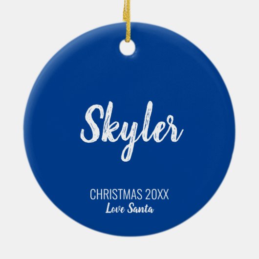 Santa Shark Keramisch Ornament (Achterkant)