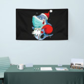 Santa Shark-kerstlampjes jongens Sharkmas Spandoek (Beurs)