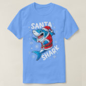 Santa Shark-kerstpyjama's met kerstjongens Mannen T-shirt (Design voorkant)