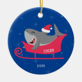 Santa Shark slee Ornament (Voorkant)