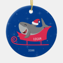 Santa Shark slee Ornament