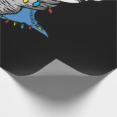 Santa Shark Tornado Merry Kerstmis Cadeaupapier (Hoek)