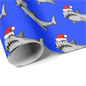 Santa Shark Wrapping Paper Cadeaupapier (Rol Hoek)