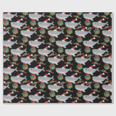 Santa Shark Wrapping Paper Cadeaupapier (Vlak)