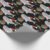 Santa Shark Wrapping Paper Cadeaupapier (Hoek)