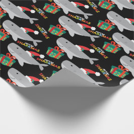 Santa Shark Wrapping Paper Cadeaupapier