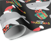 Santa Shark Wrapping Paper Cadeaupapier (Rol Hoek)