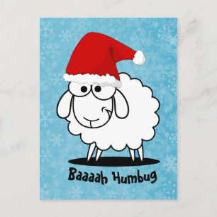 Santa Sheep Bah Humbug Briefkaart