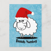 Santa Sheep Bah Humbug Briefkaart (Voorkant)