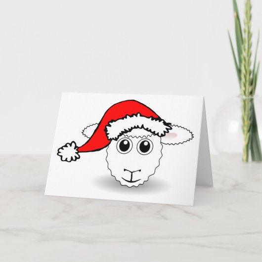 Santa Sheep Feestdagen Kaart (Voorkant)