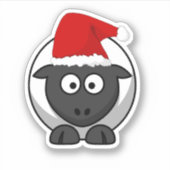 Santa Sheep Sticker (Voorkant)