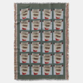 Santa Sherpa Throw Blanket Deken (Voorkant Verticaal)