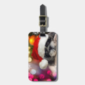 Santa Shih Tzu Bagagelabel (Voorkant verticaal)