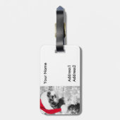 Santa Shih Tzu Bagagelabel (Achterkant verticaal)