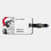 Santa Shih Tzu Bagagelabel (Achterkant horizontaal)