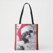 Santa Shih Tzu Canvas tas (Voorkant)