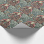 Santa Ship Boat Sneeuw Storm Holly Nautical Cadeaupapier (Hoek)