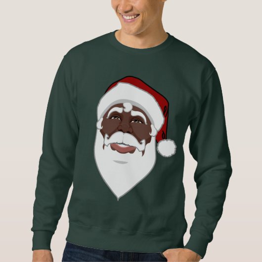 Santa Shirt-Afrikaans-Amerikaanse Santa Sweatshirt (Voorkant)