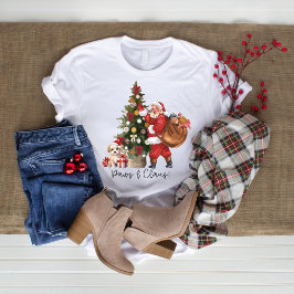 Santa Shirt | Paws & Claus Kerst T-shirt