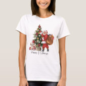 Santa Shirt | Paws & Claus Kerst T-shirt (Voorkant)