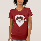 Santa Shirten African American Santa Clause T-shir T-shirt (Voorkant)
